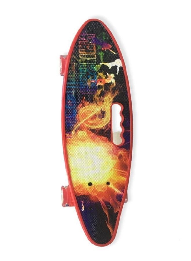 لوح تزلج بلاستيك مقاس 24 بوصة (احمر) اسكيب بورد - Image 4