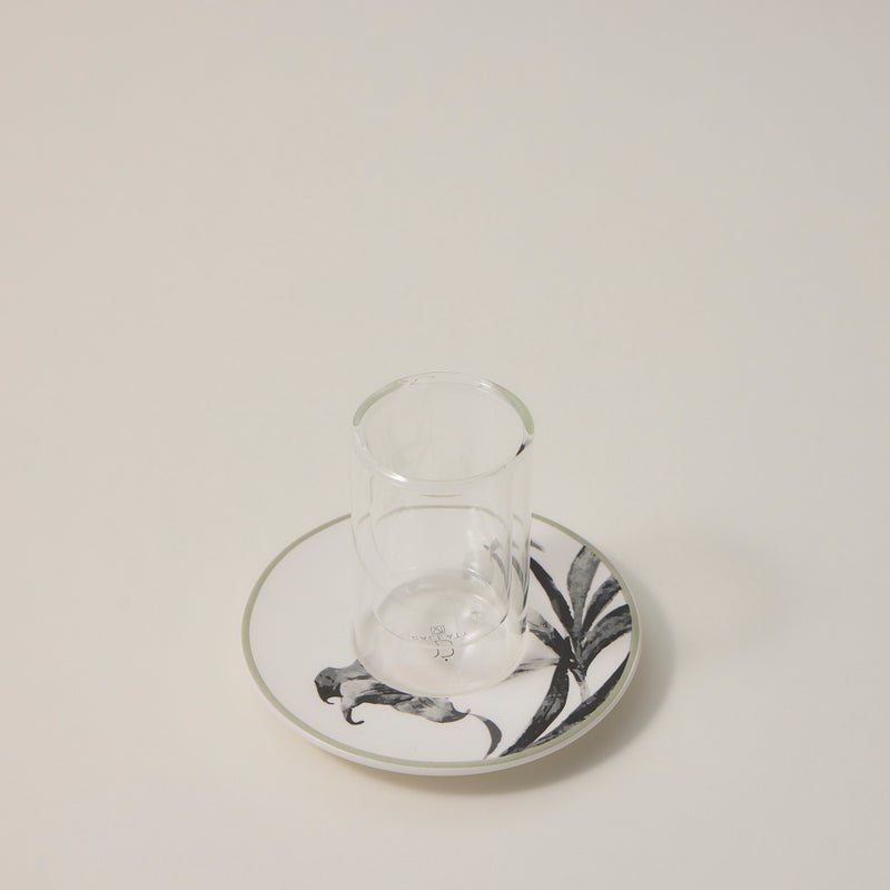 Dallaty white porcelain and glass Tea and coffee cups set 18 pcs - Image 2