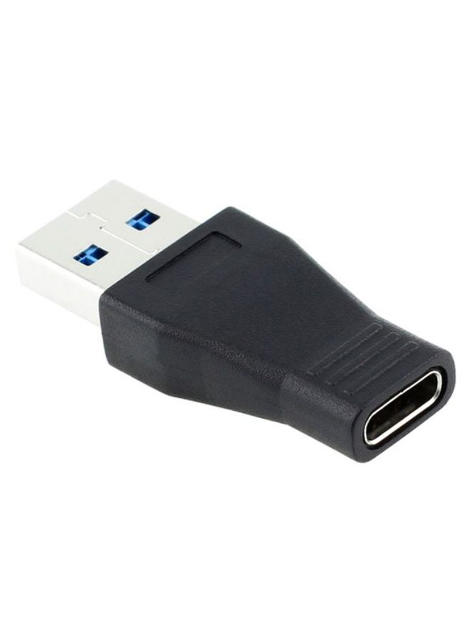 NIBEMINENT Type-C Female To USB 3.1 Male Adapter Black/Silver  - Image 1
