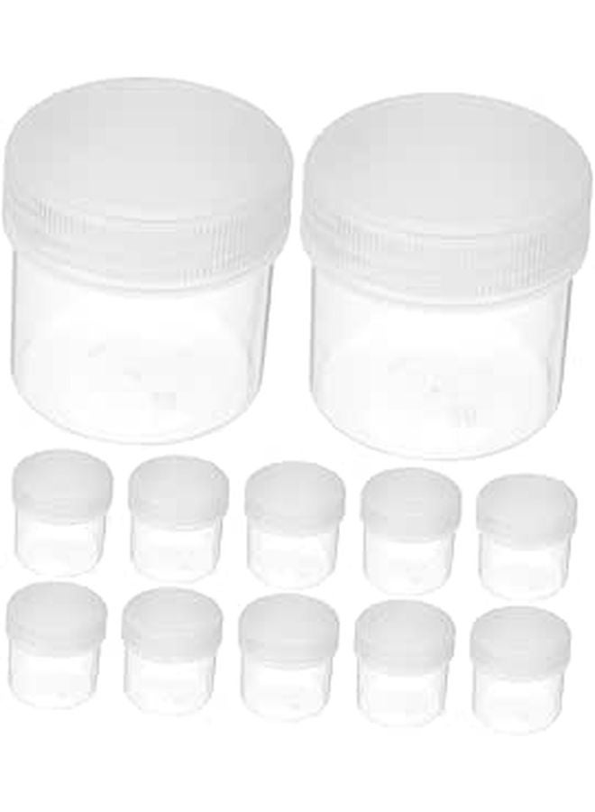 12 Pack Airtight Plastic Paint Cans With Lids For Art Crafts And Industrial Storage - Image 1