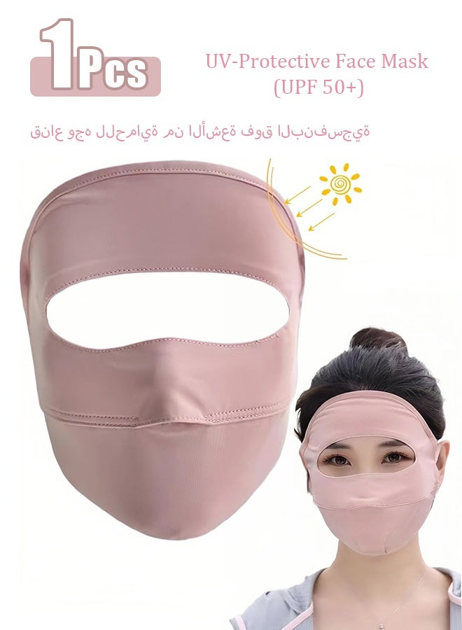UV-Protective Face Mask (UPF 50+) — Breathable Design (with Air Vents) & Elastic Strap — Quick-Drying, Washable, and Reusable - Image 1