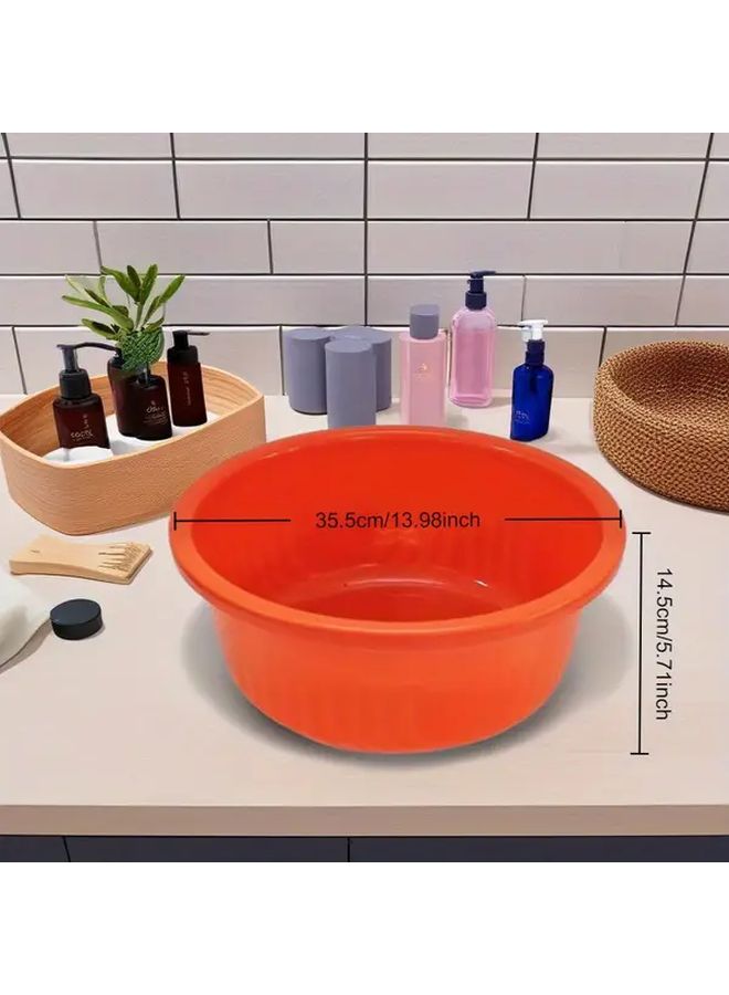 Stackable Lake Blue Plastic Basin For Face And Foot Washing Space Saving For Home Dorm Kitchen Bathroom - Image 5