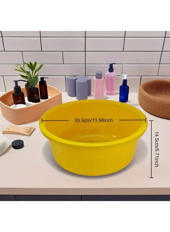 Stackable Lake Blue Plastic Basin For Face And Foot Washing Space Saving For Home Dorm Kitchen Bathroom - Image 4