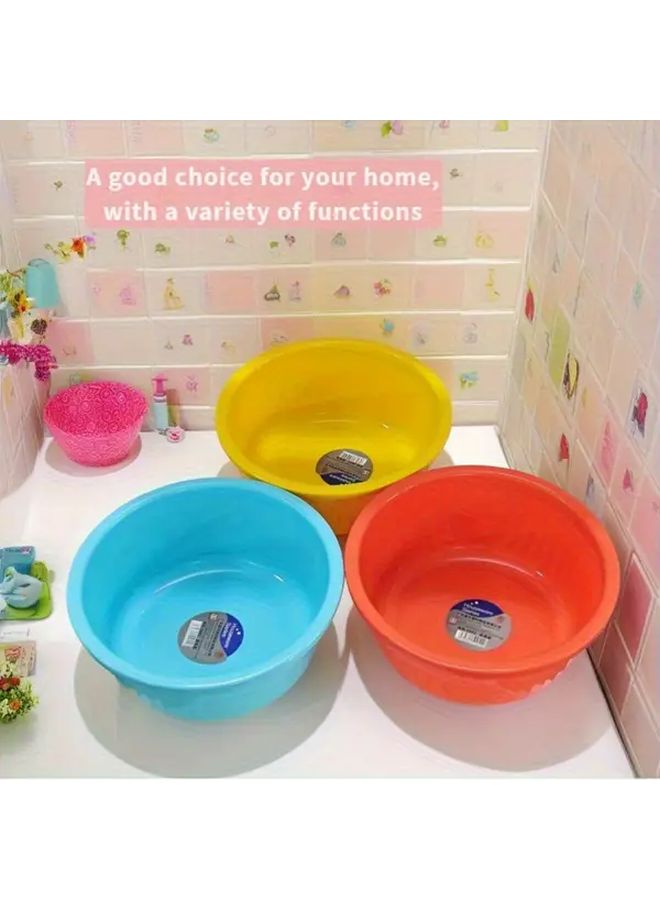 Stackable Lake Blue Plastic Basin For Face And Foot Washing Space Saving For Home Dorm Kitchen Bathroom - Image 2
