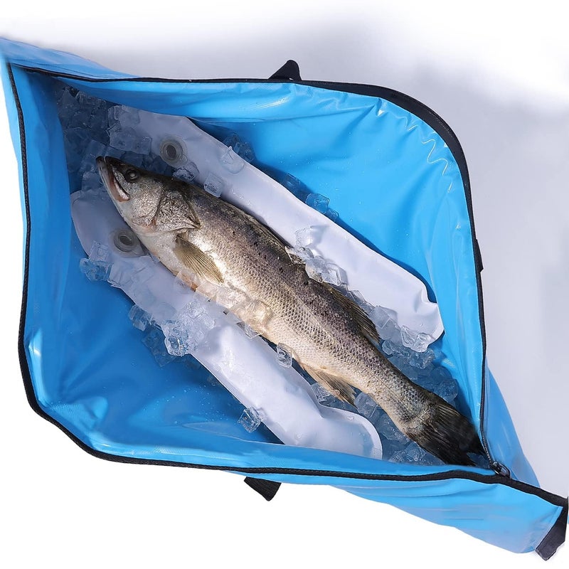 Buffalo Gear Insulated Fish Cooler Bag 40x18 Inch,Monster Leakproof Fish Kill Bag,Large Portable Waterproof Fish Bag,Keep Ice-cold More Than 48 Hours (Blue) - Image 2