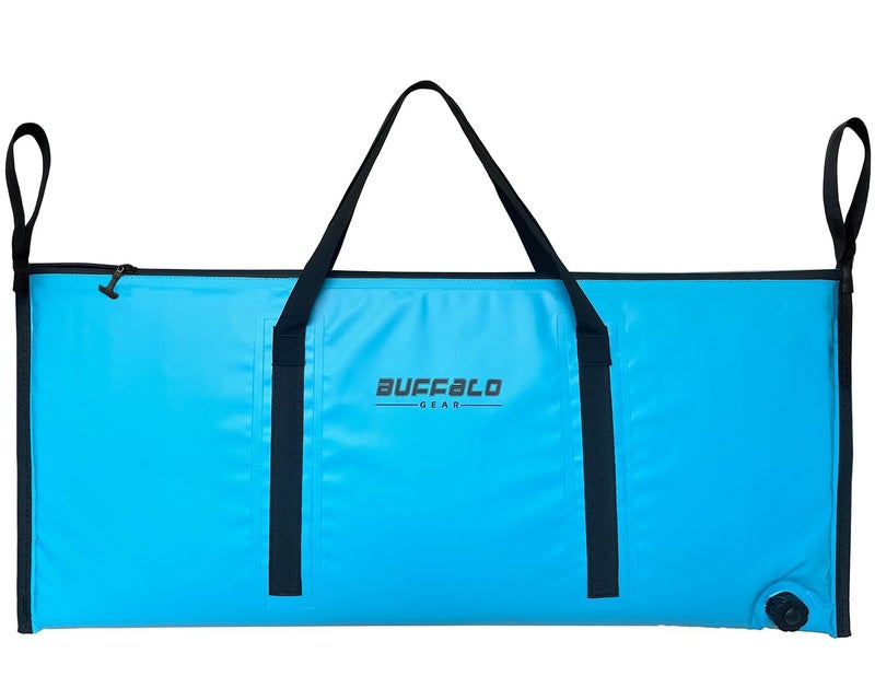 Buffalo Gear Insulated Fish Cooler Bag 40x18 Inch,Monster Leakproof Fish Kill Bag,Large Portable Waterproof Fish Bag,Keep Ice-cold More Than 48 Hours (Blue) - Image 1