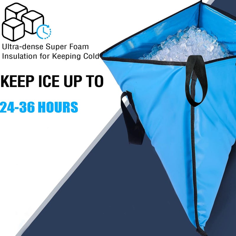 Buffalo Gear Insulated Fish Cooler Bag 40x18 Inch,Monster Leakproof Fish Kill Bag,Large Portable Waterproof Fish Bag,Keep Ice-cold More Than 48 Hours (Blue) - Image 3