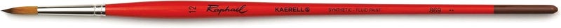 Raphael Kaerell Long Handle Oil & Acrylic Brush, Round, 12, Natural - Image 1
