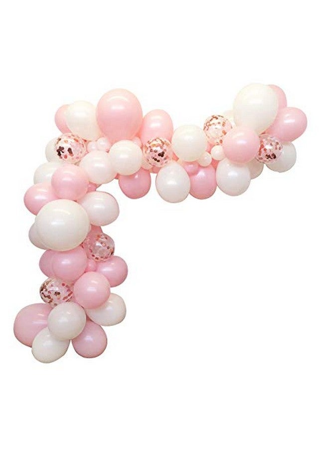 EASUTE 100Pcs Diy Balloons Garland With Pink And White Balloons Confetti Balloons Perfect For Birthday Party Bridal Baby Shower Engagement Wedding Party Decor - Image 1