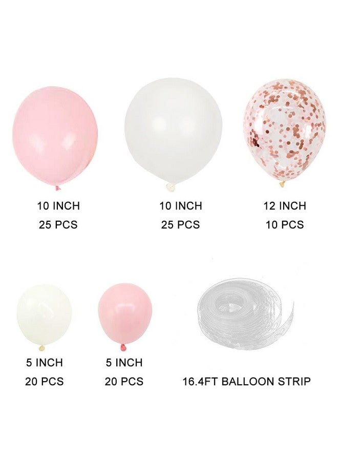 EASUTE 100Pcs Diy Balloons Garland With Pink And White Balloons Confetti Balloons Perfect For Birthday Party Bridal Baby Shower Engagement Wedding Party Decor - Image 2