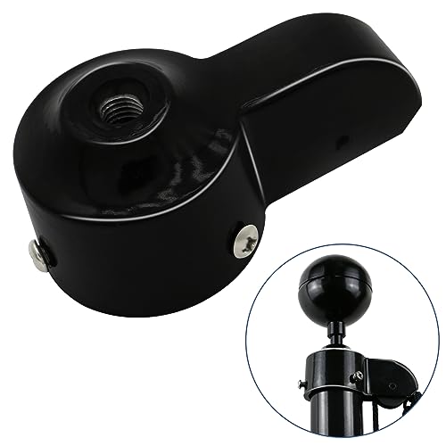 NQ Flag Pole Truck with Nylon Pulley for 1.6" to 2" Diameter USA Flag Poles,Heavy Duty Flag Pole Halyard Truck,Aluminum Alloy Flag Pole Truck (2", Black) … - Image 1