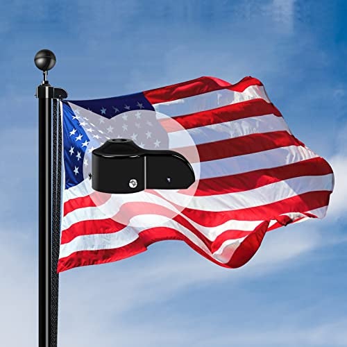 NQ Flag Pole Truck with Nylon Pulley for 1.6" to 2" Diameter USA Flag Poles,Heavy Duty Flag Pole Halyard Truck,Aluminum Alloy Flag Pole Truck (2", Black) … - Image 2
