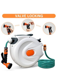 Retractable Hose Reel, Wall Mounted Hose Reel, Garden Hose Spray Gun, 8 in 1 Nozzle Wall Mounted Hose Reel for Garden, Retractable, Auto Lock and Auto Rewind, Outdoor Watering (10M) - pzsku/ZCBF65BA8A129B45E931DZ/45/_/1731134395/d7b5afec-beee-4b52-b0a7-d5405fd3ec08