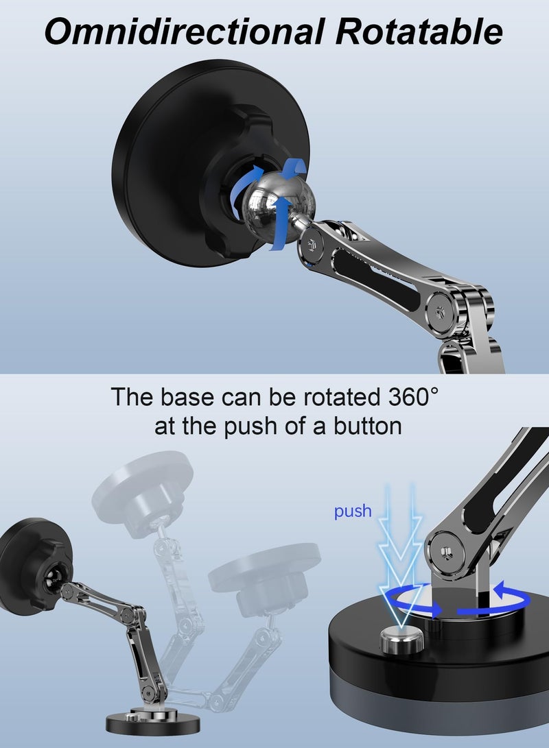 كابتن تيك MagSafe Car Mount Charger 360° Adjustable Magnetic Wireless Charger Air Vent Phone Holder Compatible with iPhone 15 14 13 12 Series - Image 3