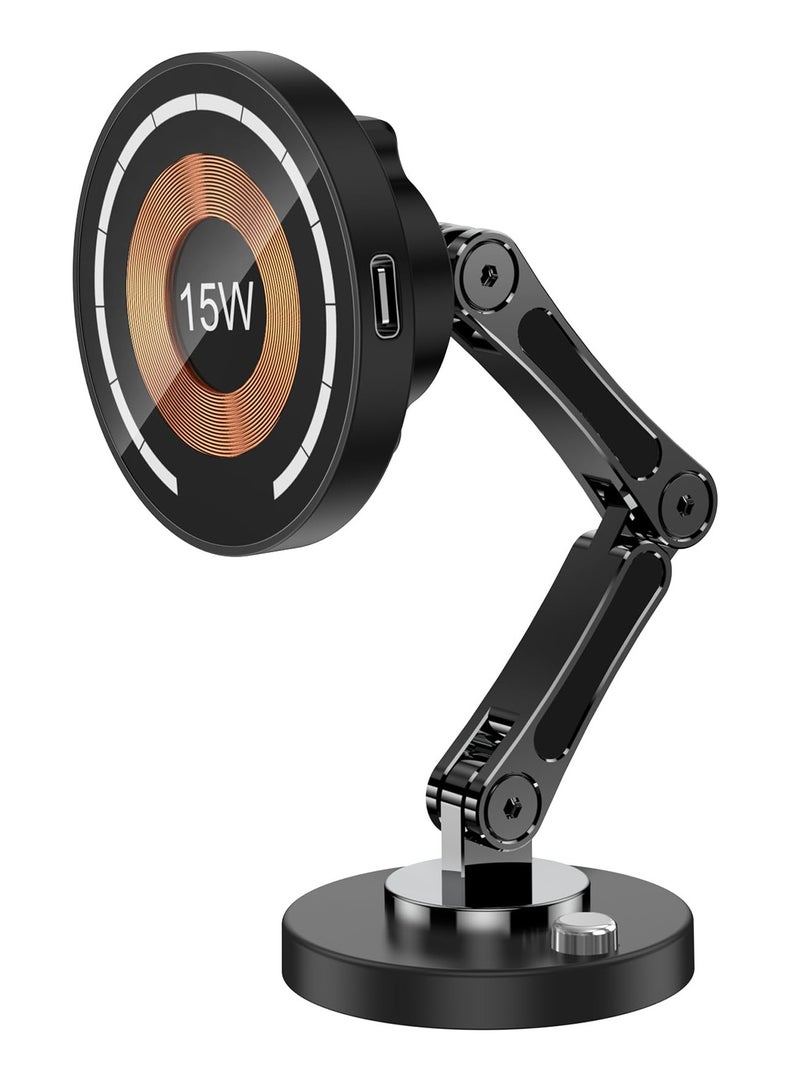 كابتن تيك MagSafe Car Mount Charger 360° Adjustable Magnetic Wireless Charger Air Vent Phone Holder Compatible with iPhone 15 14 13 12 Series - Image 1