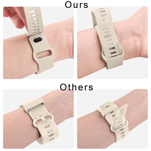 Tobfit Solicone Strap Compatible with Redmi Watch 5 Active, Sport Waterproof Replacement Strap for Redmi Watch 5 Lite/Active band,Ivory - Image 5
