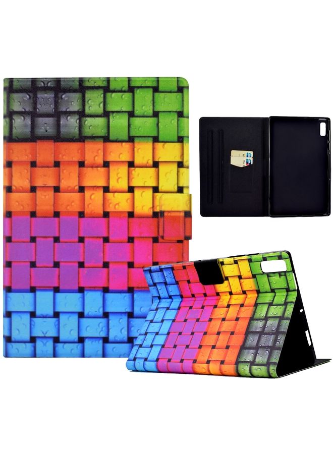 HuHa Case Cover For Lenovo Tab M9 Coloured Drawing Leather Tablet Case Braided Belt 