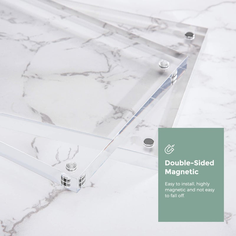 Syntrific Syntrific 5x7 Acrylic Photo Frame 5Pack Premium Acrylic Photo Frame Magnetic Picture Frames Clear - Image 4