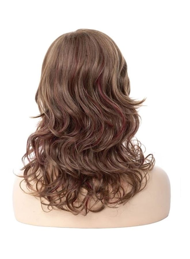 Loquat Curly Fluffy Hair Wig Brown - Image 2