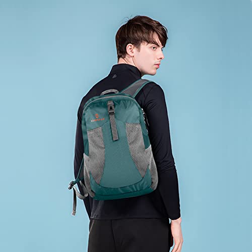 sinotron 22L Lightweight Packable Hiking Backpack, Small Hiking Backpack Day Pack for Women Men Travel Camping Vacation, Dark Green - Image 4