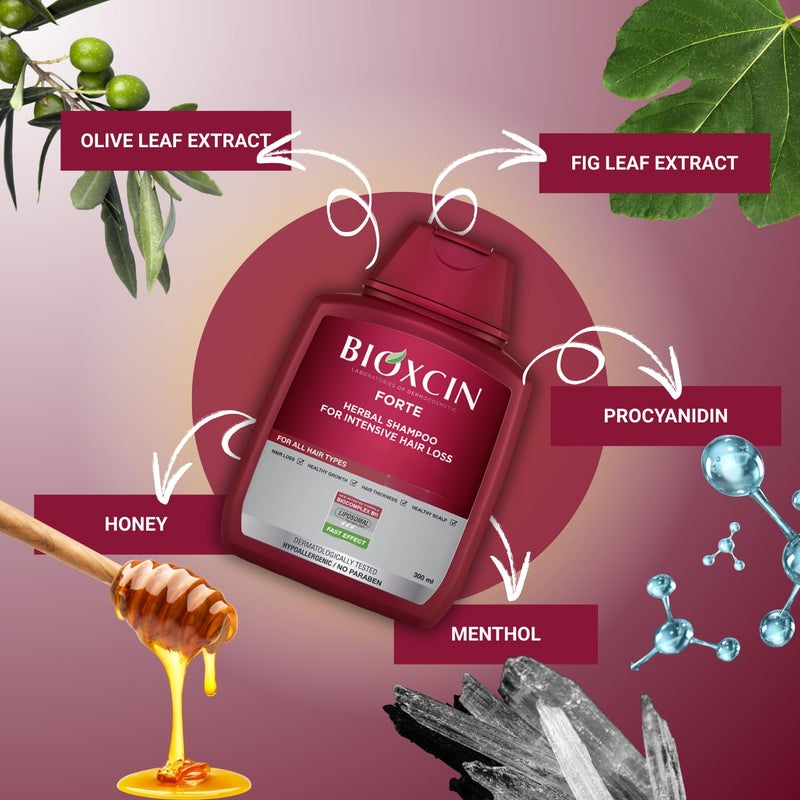 BIOXCIN شامبو العناية بالأعشاب - شامبو بيوكسين فورت للأعشاب لفقدان الشعر المكثف - Image 2