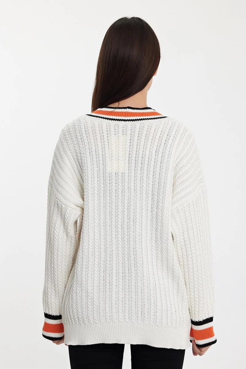 Alexander Gardi Striped Collar Knitted Cardigan (A92021-S)