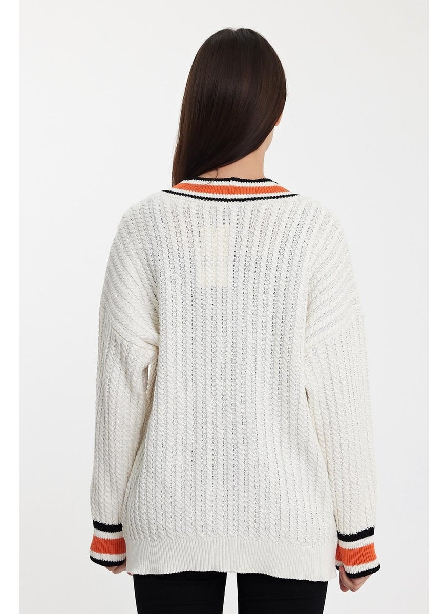 Alexander Gardi Striped Collar Knitted Cardigan (A92021-S)  - Image 3