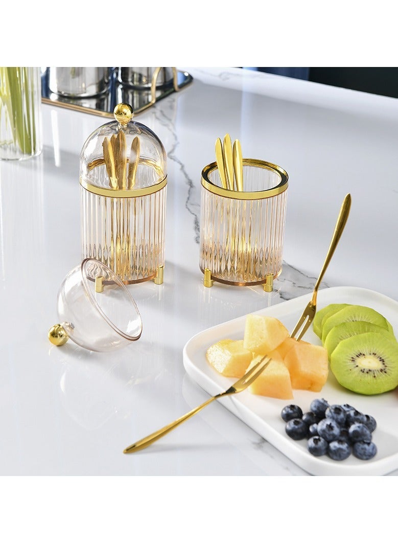 general Fruit Fork Home Creative Fruit Fork Set Stainless Steel Fruit Skewer Highly Practical for Table Display Exuding Elegance - Image 2