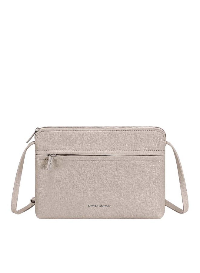 David Jones Crossbody Bag for women model CH21031-1| Passport bag with adjustable strap and external pocket for everyday use| modern minimal faux leather crossbody bag
