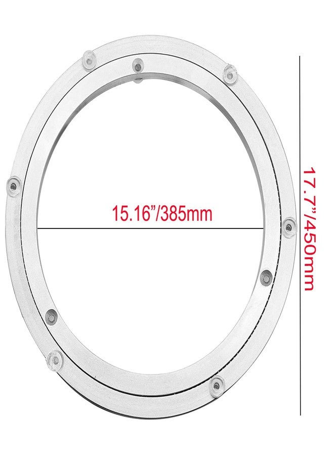 Besimple Aluminium Alloy Turntable Bearing, Heavy Duty Swivel Turntable Lazy Susan Rotating Bearing Turntable Round Dining Table Smooth Swivel Plate Hardware (450mm - 18inch) - Image 2