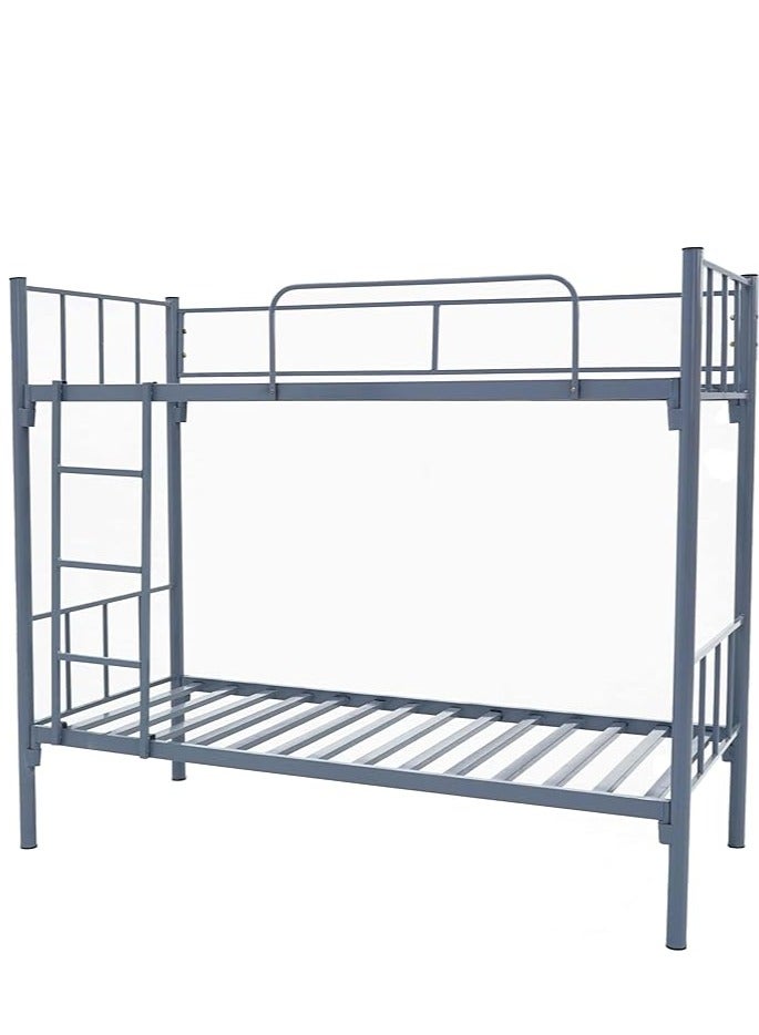 Rahalife Heavy Duty Steel Bunk Bed Frame and Bed with Guard rail and ladder Bed for Adults and Kids Guard Rails,kids room,Apartment Studio Batchelor Room  Bed Frame Wt:32kg 90x190cm Assorted Colors