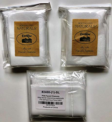 Earthline 3 Pack PVA Facial Chamois 9" x 9" BY NEW ENGLAND NATURALS / EARTHLINE - Image 3