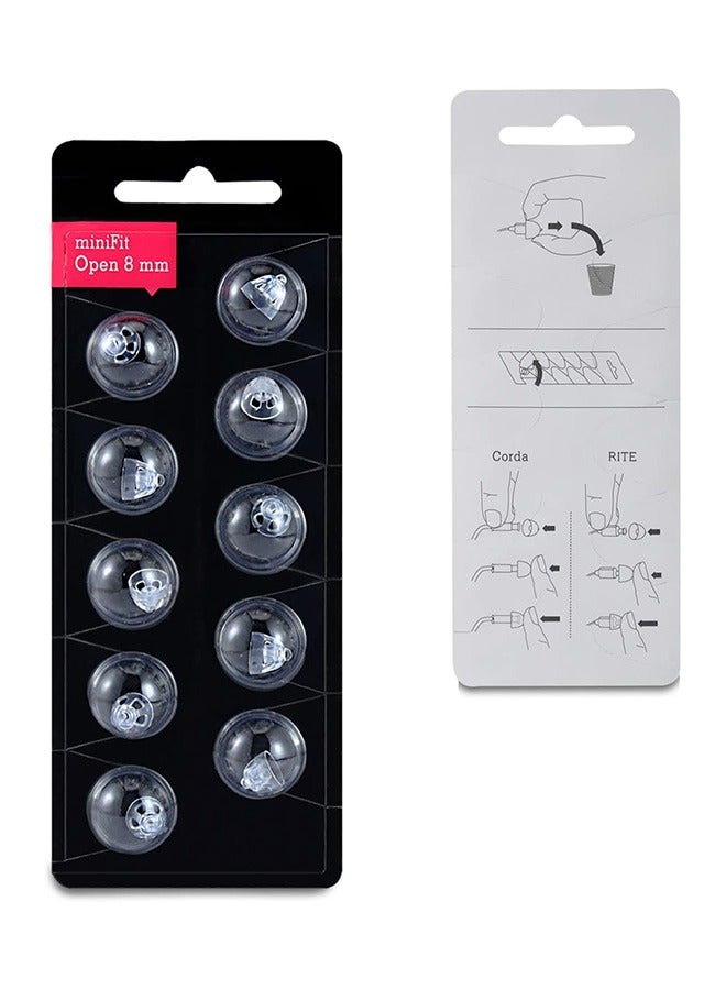 Tingoton Tingoton Hearing Aid Domes for Oticon MiniFit Open Vent Bass Domes: 2 Packs (8mm),Universal Domes for Oticon Hearing Aid Supplies  - Image 2