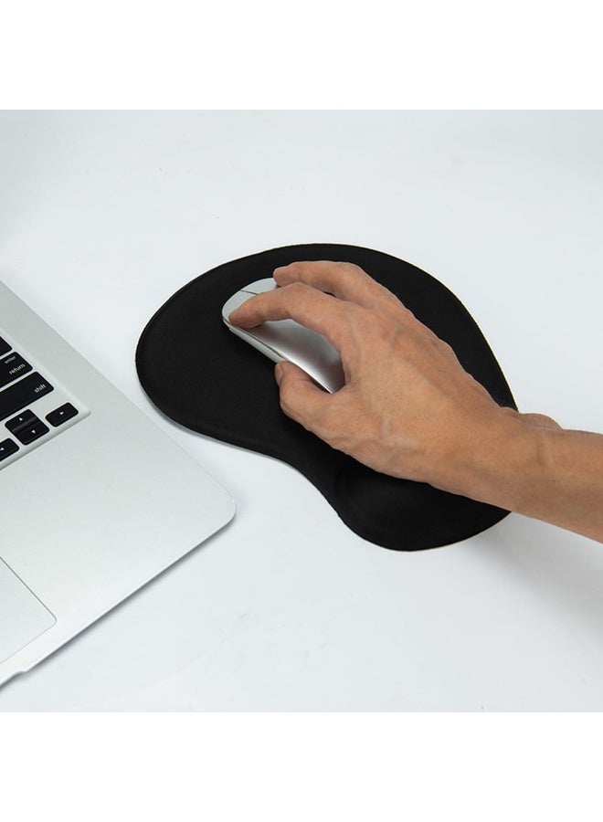 Mouse Pads with Comfortable and Cooling Gel Wrist Rest Support and Lycra Cloth|Mouse Pad with Wrist Support|Non-Slip PU Base|Durable and Washable for Easy Cleaning - Image 2