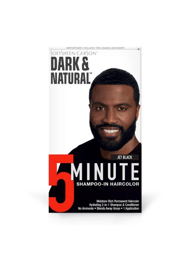 SoftSheen-Carson Dark & Natural Hair Color For Men 5 Minutes Natural Looking Gray Coverage For Up To 6 Weeks Shampooin Permanent Hair Dye Jet Black Ammonia Free Jet Black - Image 1