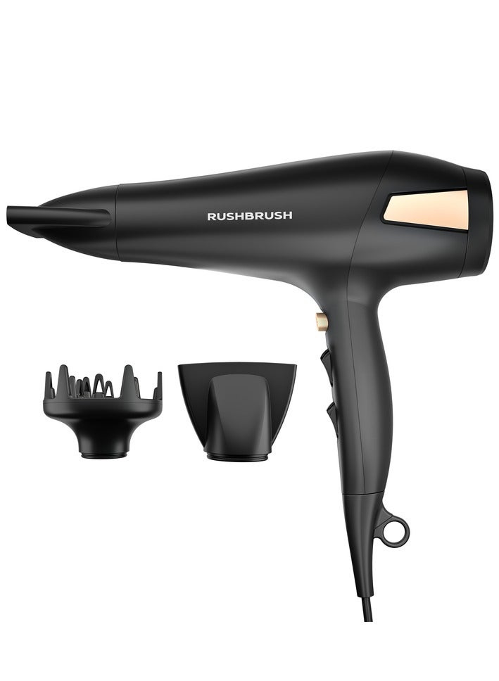 راش براش مجفف الشعر D2 PRO أسود بقوة 2500 وات - Image 1