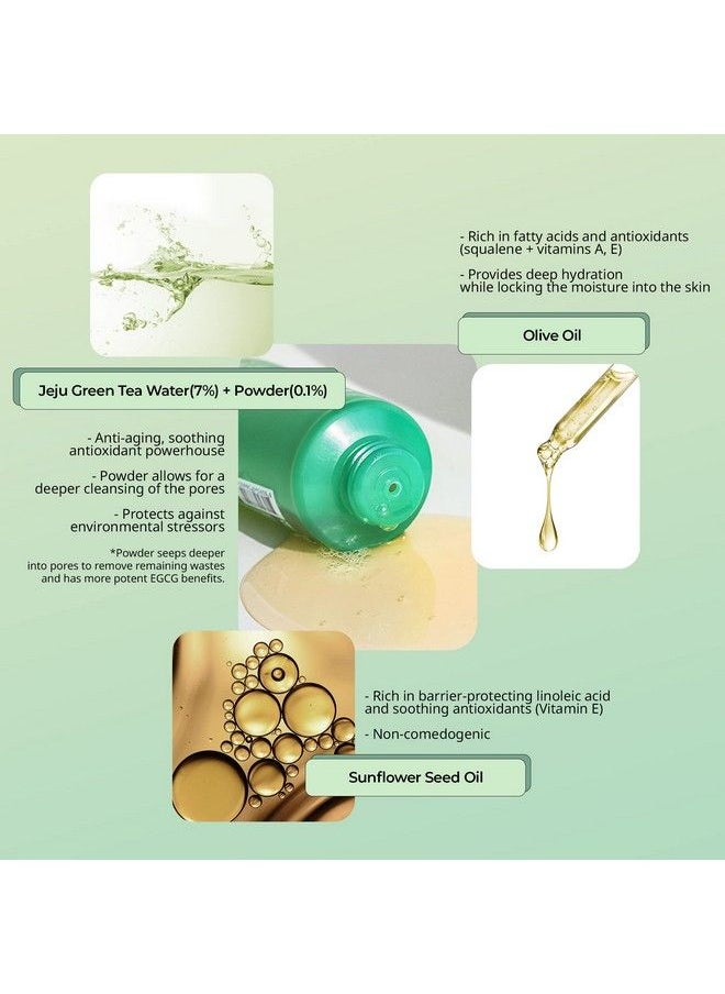 YADAH Green Tea Pure Cleansing Gel 3.4 Fl Oz Ph Balanced Foaming Gel Cleanser Formulated With Natural Ingredients For Double Cleanse With Vegan Formula For Smooth Gentle Face Wash  - Image 5