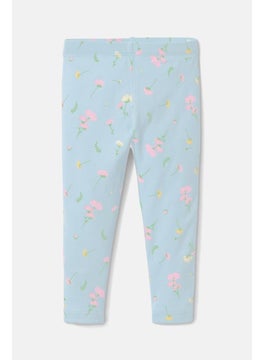 Tchibo Kids Girl 2 Pcs Pull On Leggings, Blue and Beige  - Image 3