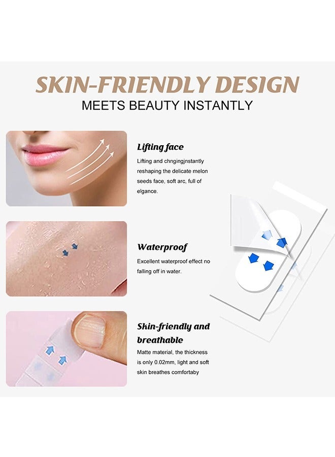Jaysuing Face Lifting Patch, Invisible Stretchable Facial Tape, for Double Chin Eyes Skin Facial Wrinkles Double Chin 120 Pcs - Image 3