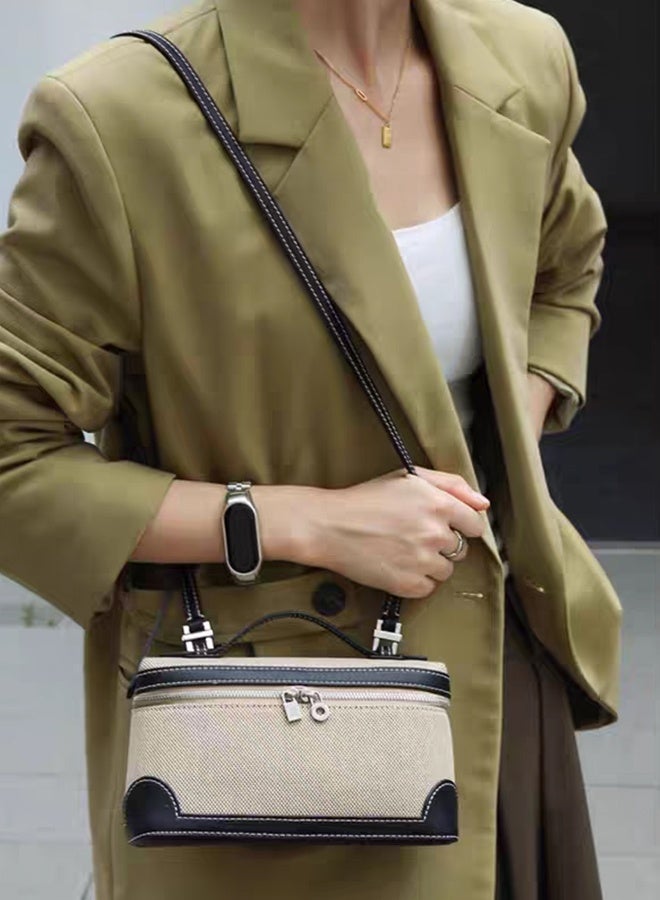 بليه روان حقيبة يد نسائية خفيفة الوزن مع حزام قابل للتعديل، حقيبة كتف جلدية بلون متباين للسيدات - Image 5