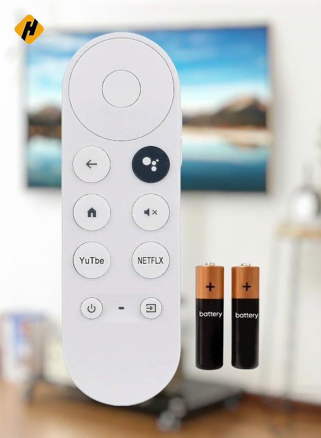 New Universal Remote Control Compatible with Google Chromecast 4k Snow (Remote Only), Voice Remote Control for G9N9N/GA01409-US/GA01919-US/GA01920-US/GA01923-US/GA02463-US/GA02464-US with battery