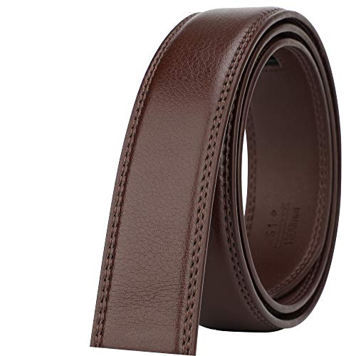 Lavemi Replacement Belt Strap for Rachet Belt, Width: 1 3/8"(Pebbled Brown 44") - Image 1