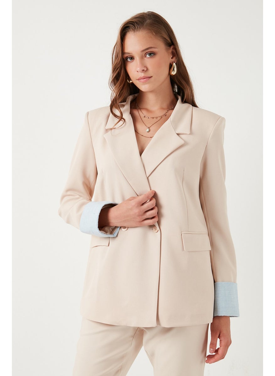 Lela Regular Fit Double Breasted Blazer Jacket Women's Jacket 611BC00025  - Image 5