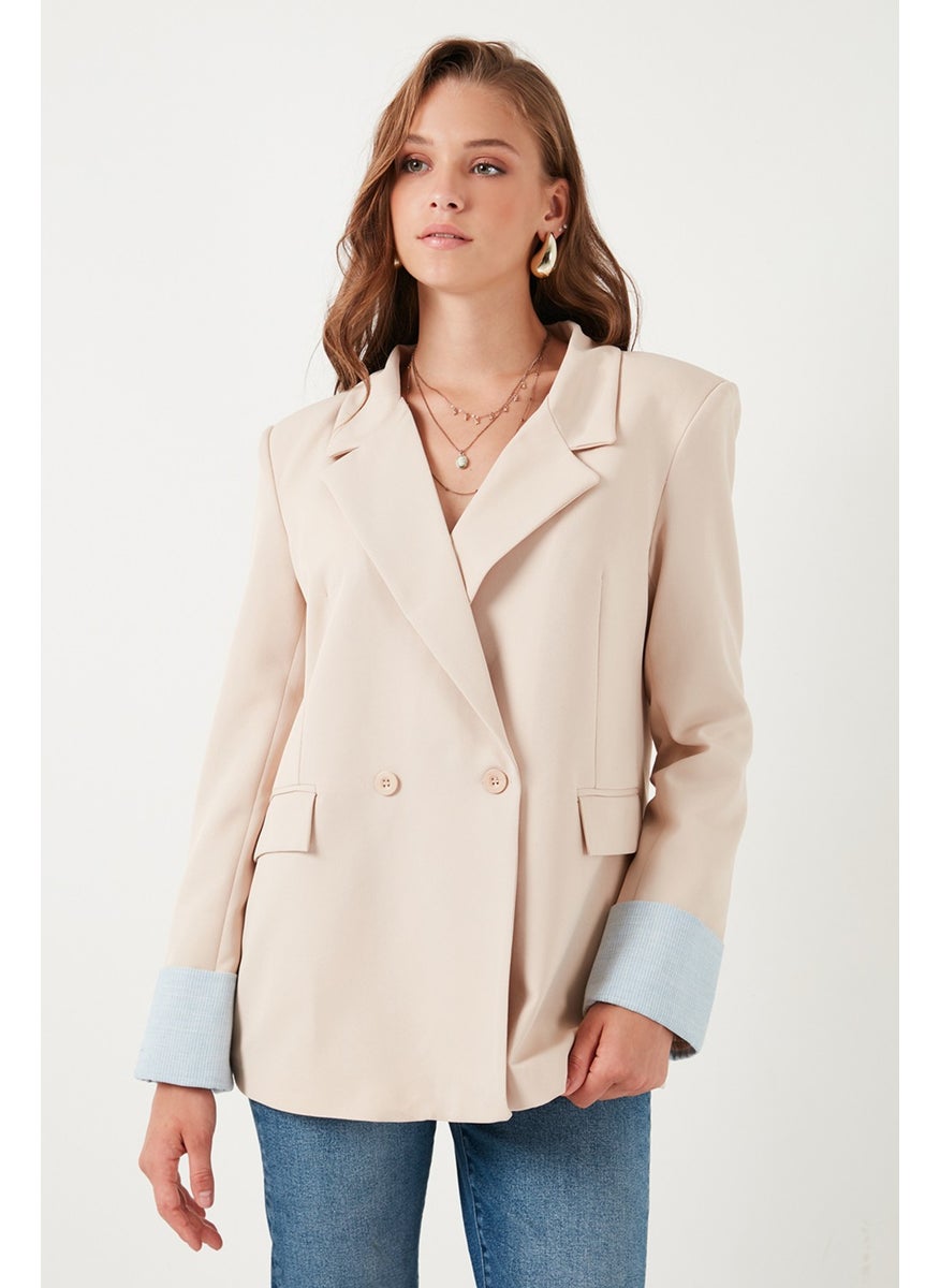 Lela Regular Fit Double Breasted Blazer Jacket Women's Jacket 611BC00025  - Image 4