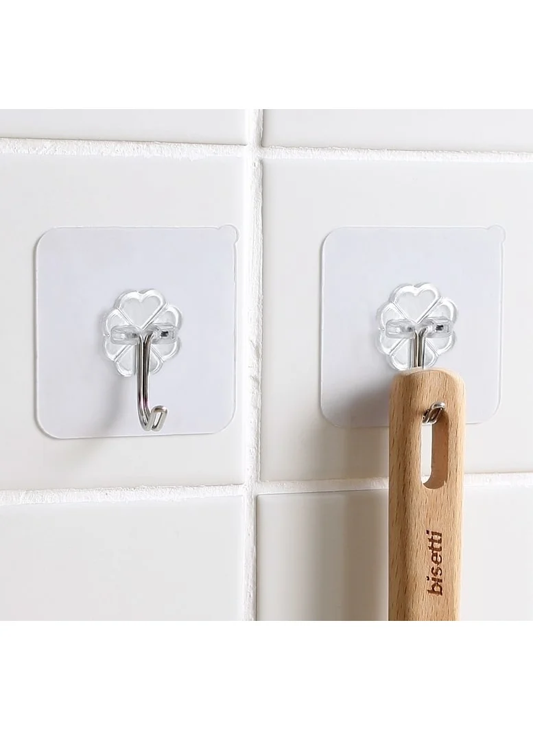 Loggia MEKs Kitchen Bathroom Self-Adhesive Transparent Hanger Set of 5