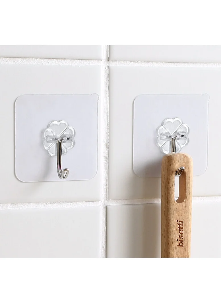 Loggia MEKs Kitchen Bathroom Self-Adhesive Transparent Hanger Set of 5