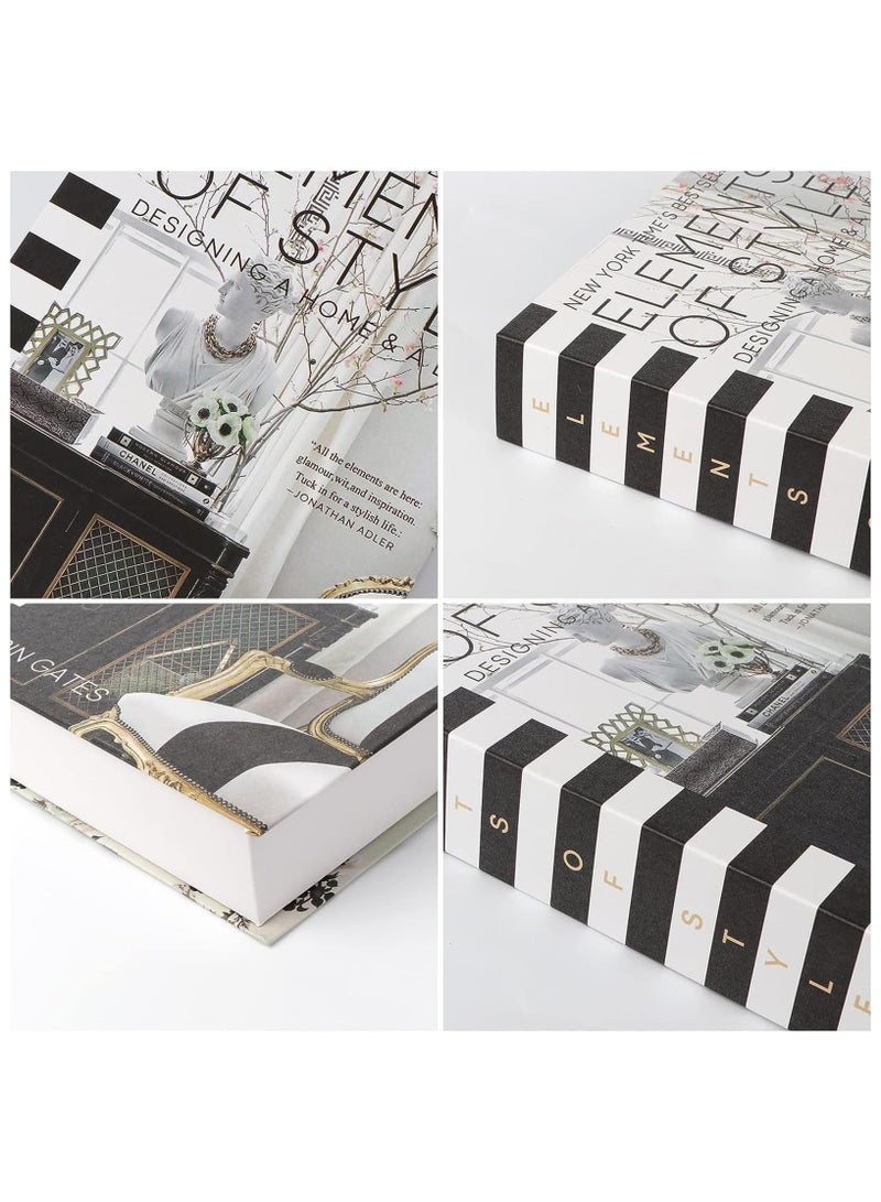 4PCS Faux Books for Decoration, Modern Fashion Decorative Books Set for Hardcover Home Decor, Fake Book Stacks Display for Bookshelf Living Room Decor - Image 3