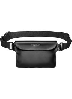 Spigen Aqua Shield Waterproof Pouch Bag A620 Dry Bag with Adjustable Waist Strap for Beach Swimming Fishing Camping Canoeing Hiking Kayaking Paddle Boarding & Boating - Black  - Image 1