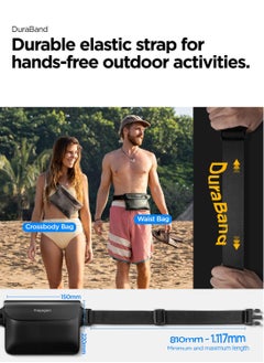 Spigen Aqua Shield Waterproof Pouch Bag A620 Dry Bag with Adjustable Waist Strap for Beach Swimming Fishing Camping Canoeing Hiking Kayaking Paddle Boarding & Boating - Black  - Image 4