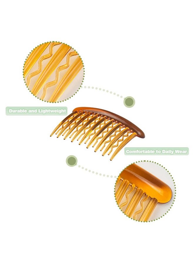 ELANE 24 قطعة مشط شعر بلاستيكي صغير مع مشابك شعر بأسنان لملحقات الشعر لعروس الزفاف وطرحة الزفاف للنساء والفتيات والأشغال اليدوية 4 ألوان. - Image 4